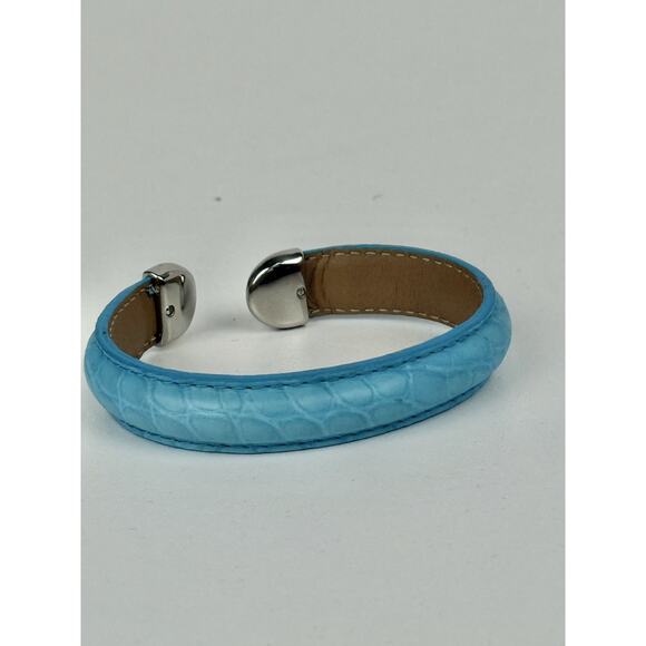 Jean Rousseau NEPTUNE BRACELET INDIAN Blue Alligator Leather - Picture 4 of 4